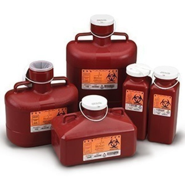 Sharps Container, .7 qt. Bottle, Red, PK40