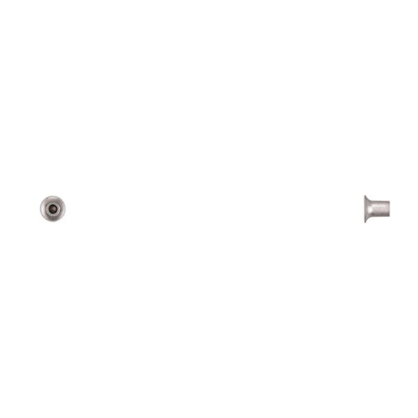 Tubular Rivet, 3.35 mm Dia., 5 mm L, Steel Body, 200 PK