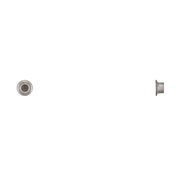 Tubular Rivet, 5.3 mm Dia., 4 mm L, Steel Body, 100 PK
