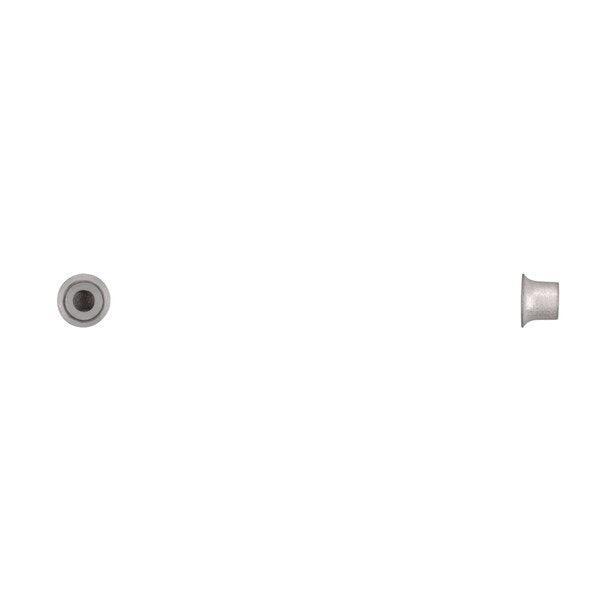 Tubular Rivet, 5.3 mm Dia., 5 mm L, Steel Body, 100 PK