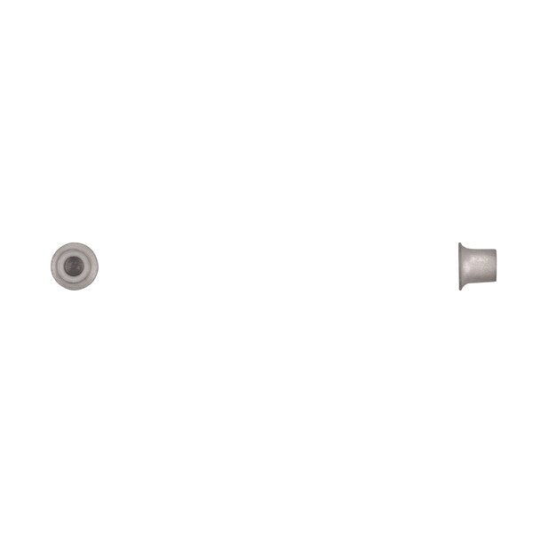 Tubular Rivet, 5.3 mm Dia., 6.5 mm L, Steel Body, 100 PK