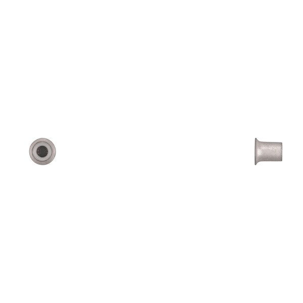 Tubular Rivet, 5.3 mm Dia., 8 mm L, Steel Body, 100 PK