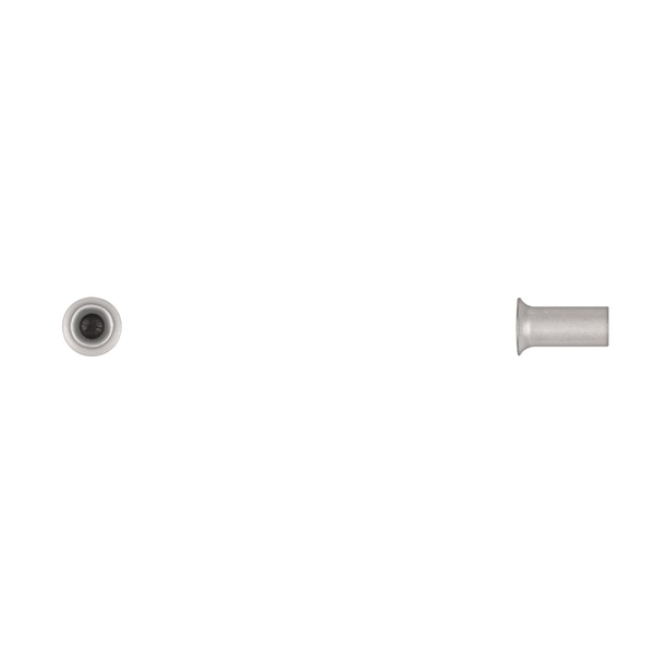 Tubular Rivet, 5.3 mm Dia., 12 mm L, Steel Body, 100 PK