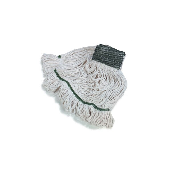 Medium Looped-End Wet Mop, Green Band, PK12, 369551B00
