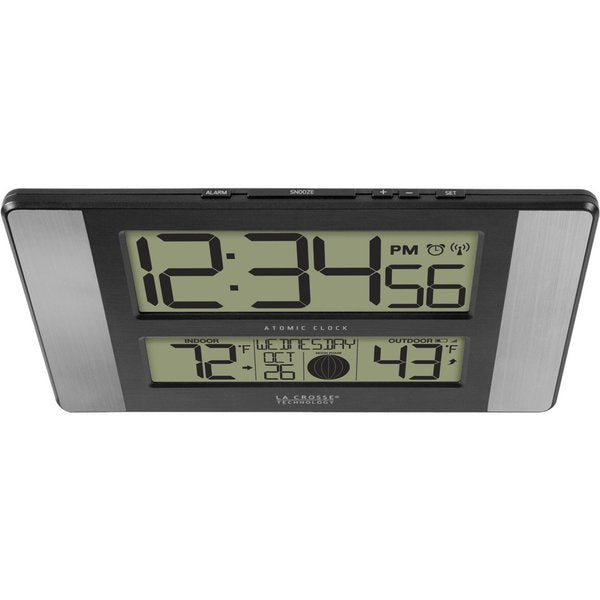Atomic Dgtl Wall Clock, Temp/Moon Phase
