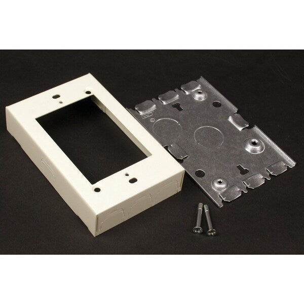 Shallow Switch and Receptacle Box, Ivory