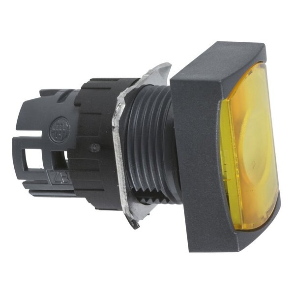 Yellow rectang flush illuminated pushbut