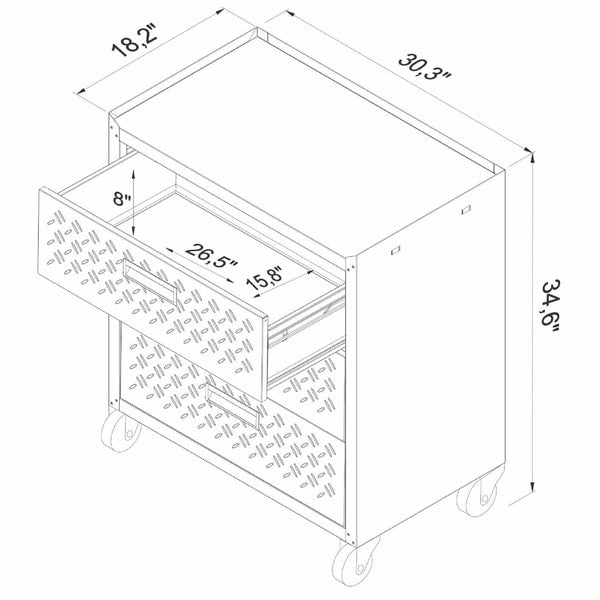 Fortress 3-Piece Mobile Steel Garage Cab