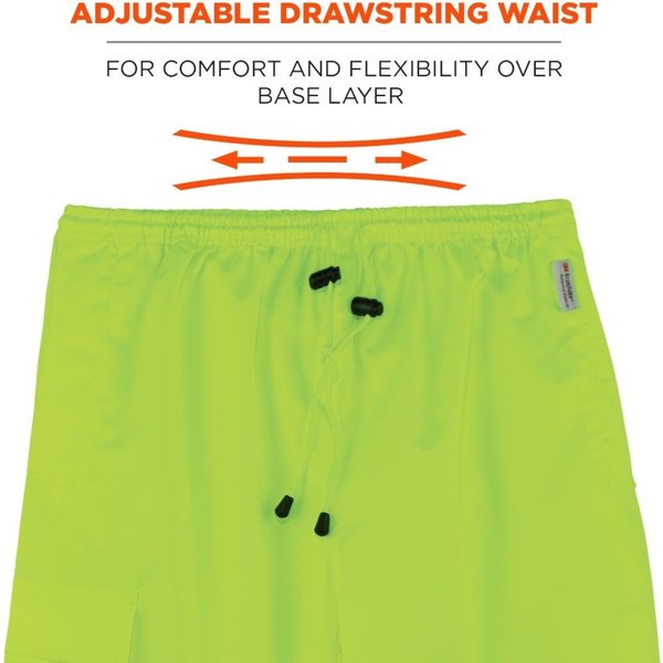 Black Bottom Rain Pants, Lime, 5XL