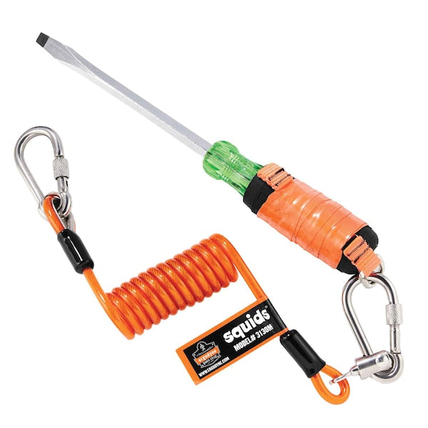 Standard Orange Coiled Cable Lanyard-5lb