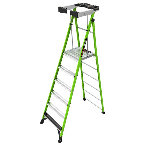 Platform Stepladder, 375 lb Cap., 6 ft H