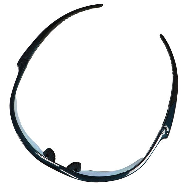 Safety Glasses, Wraparound Light Blue Polycarbonate Lens, Scratch-Resistant