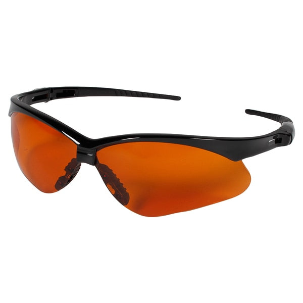 Safety Glasses, Wraparound Copper Polycarbonate Lens, Scratch-Resistant
