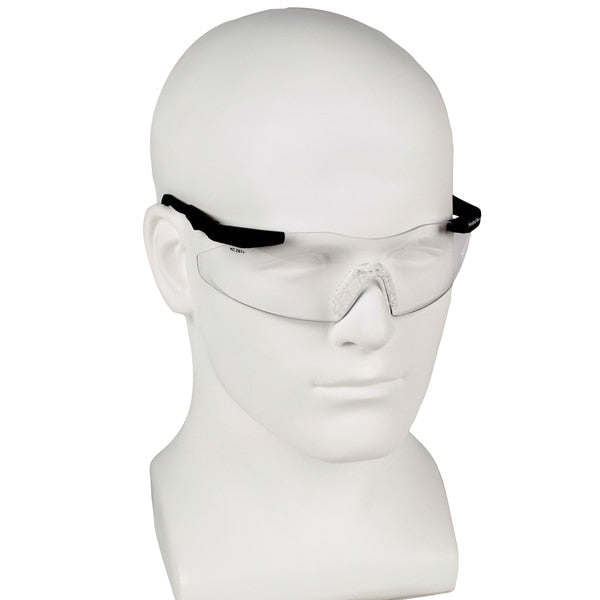 Safety Glasses, Wraparound Clear Polycarbonate Lens, Anti-Fog