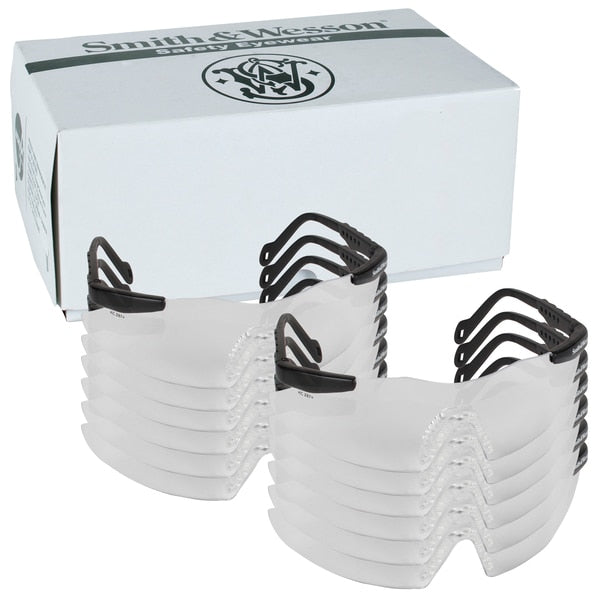Safety Glasses, Wraparound Clear Polycarbonate Lens, Anti-Fog