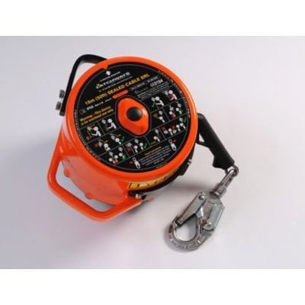 Self-Retracting Lifeline, 310 lb Weight Capacity, Gray