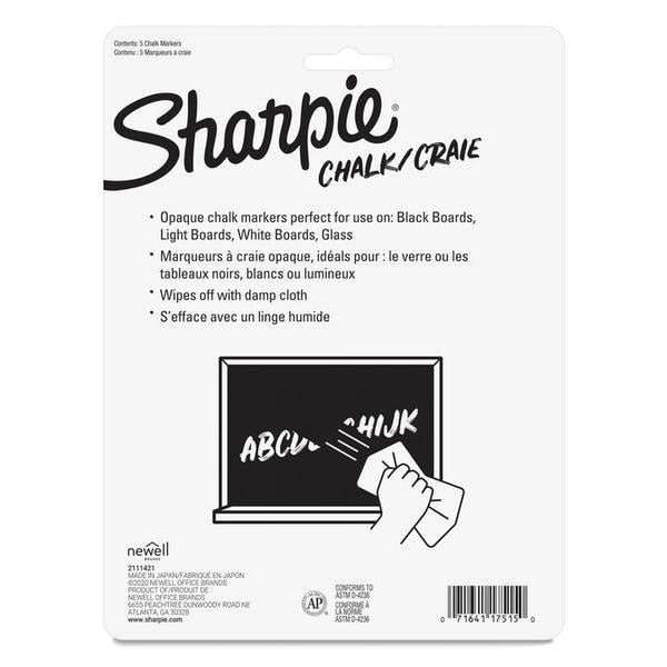 Chalk Dry Erase Marker, Assorted, PK5