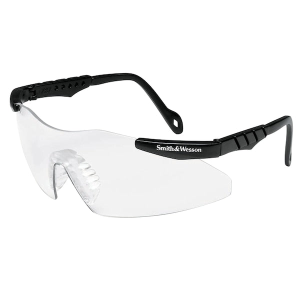 Safety Glasses, Wraparound Clear Polycarbonate Lens, Scratch-Resistant