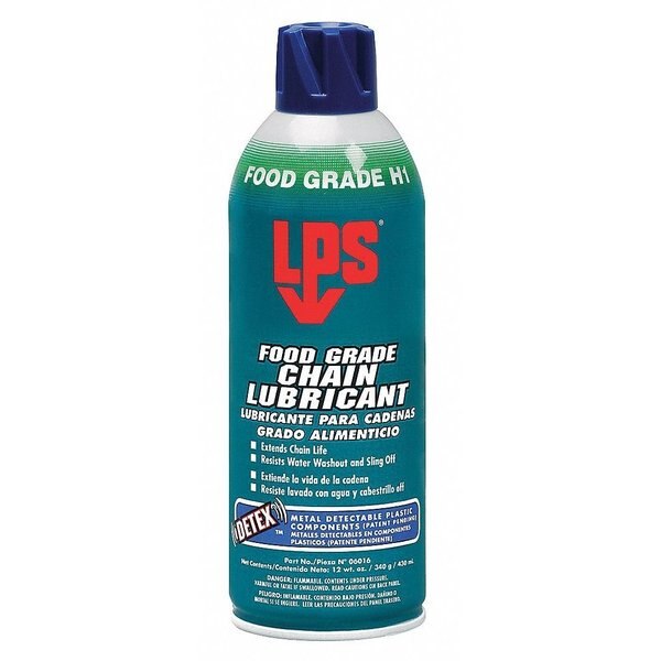 Food Grade Chain Lubricant with Detex, H1 Food Grade, 16 oz Aerosol Can