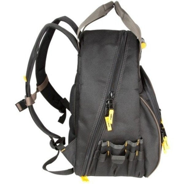 Tool Backpack, Polyester, 30 Pockets, Black, 16