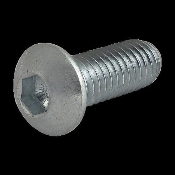 M6-1.00 Socket Head Cap Screw, Zinc Plated Steel, 16 mm Length