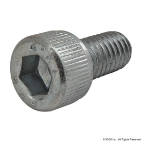 M6-1.00 Socket Head Cap Screw, Zinc Plated Steel, 12 mm Length
