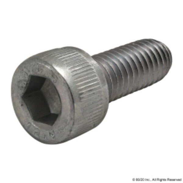 M6-1.00 Socket Head Cap Screw, Zinc Plated Steel, 16 mm Length
