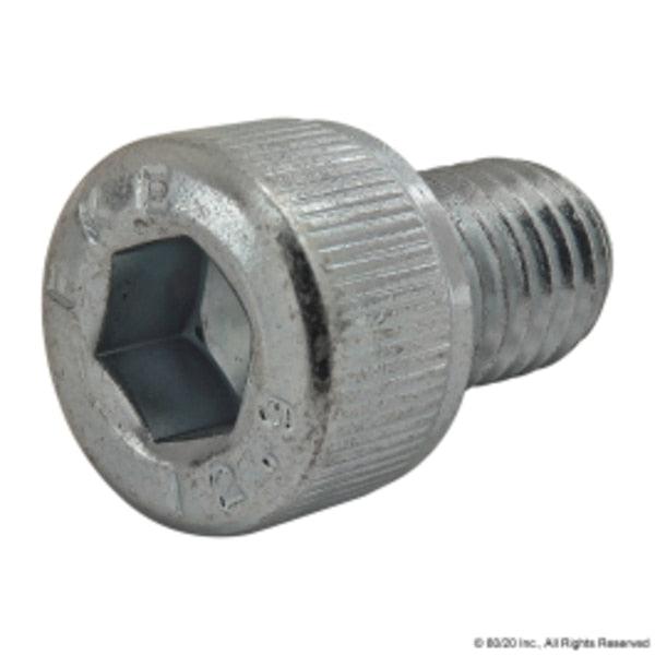 M8-1.25 Socket Head Cap Screw, Zinc Plated Steel, 12 mm Length