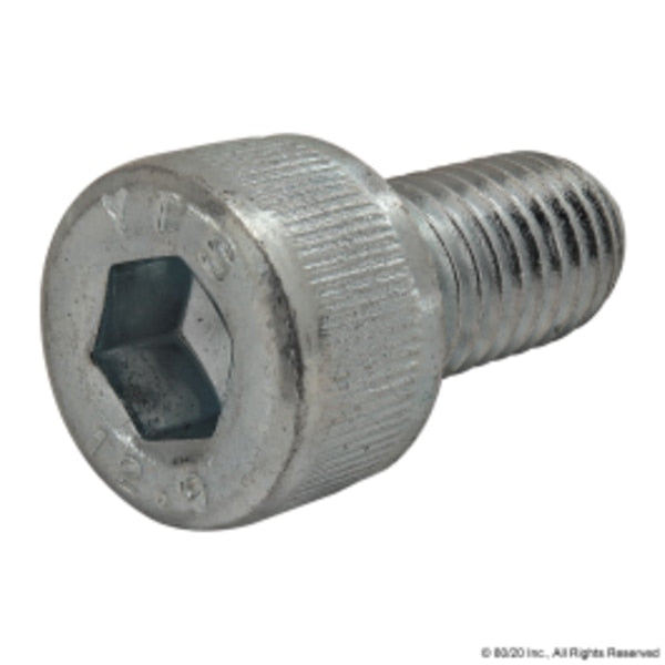 M8-1.25 Socket Head Cap Screw, Zinc Plated Steel, 16 mm Length