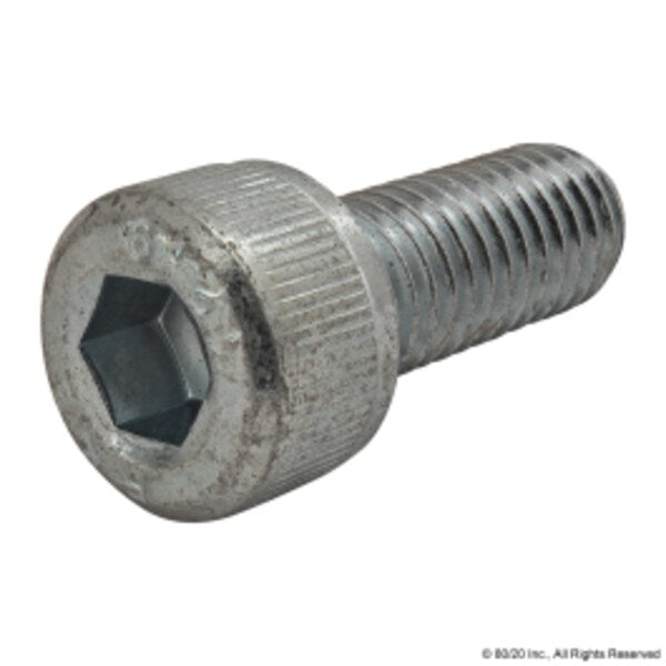 M8-1.25 Socket Head Cap Screw, Zinc Plated Steel, 20 mm Length