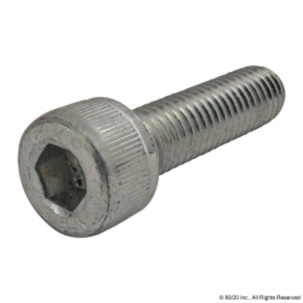 M8-1.25 Socket Head Cap Screw, Zinc Plated Steel, 30 mm Length