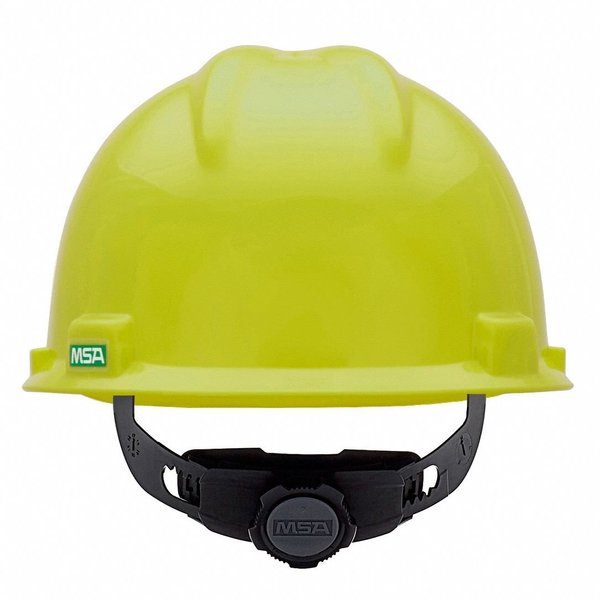 V-Gard Front Brim Hard Hat, Type 1, Class E, Ratchet (4-Point), Hi-Vis Yellow/Green