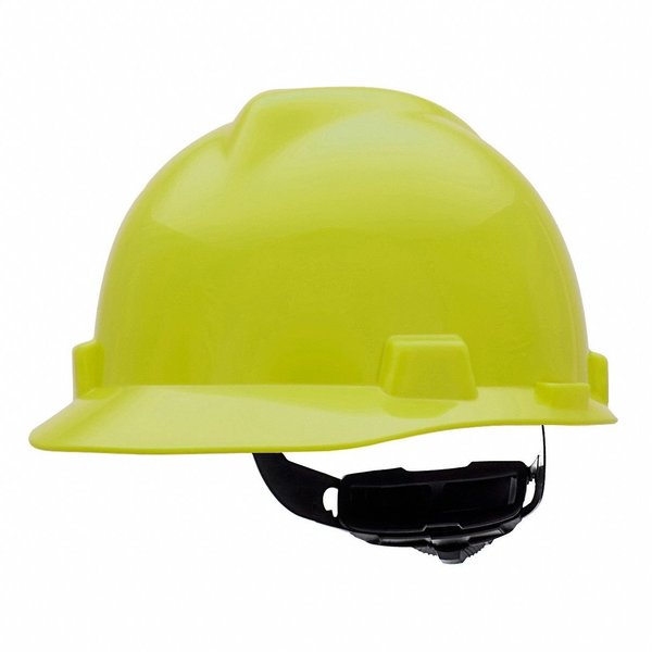 V-Gard Front Brim Hard Hat, Type 1, Class E, Ratchet (4-Point), Hi-Vis Yellow/Green