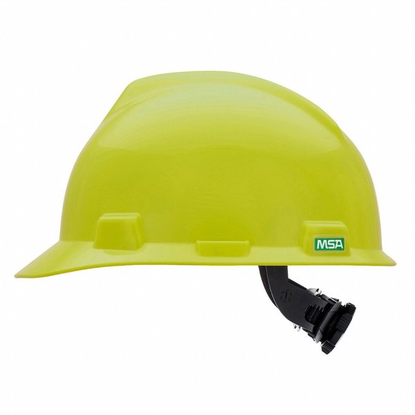 V-Gard Front Brim Hard Hat, Type 1, Class E, Ratchet (4-Point), Hi-Vis Yellow/Green