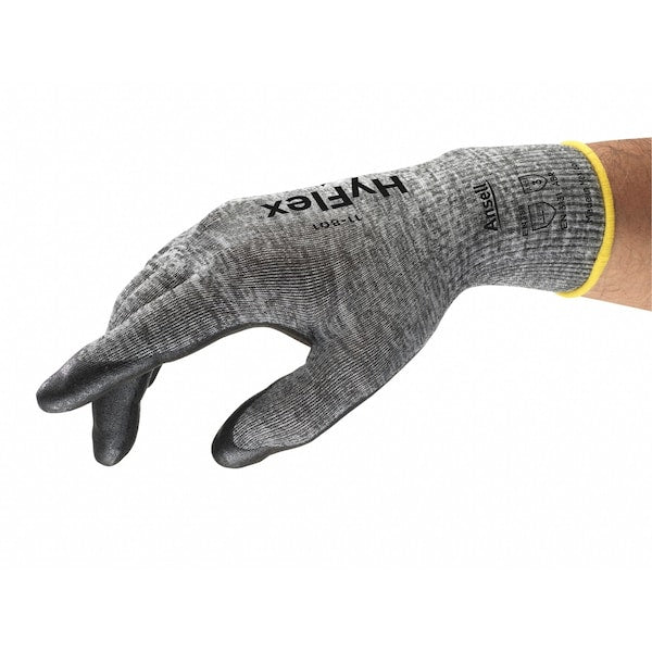 Hyflex, Foam Nitrile Coated Gloves, Palm Coverage, Black, Abrasion Level 3, XL (Size 10), 1 Pair