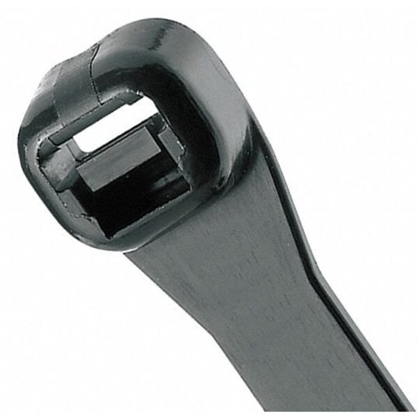 Heavy Duty Cable Tie, 15 in L, 0.33 in W, Nylon, Black, Indoor, Outdoor Use, 25 Pack