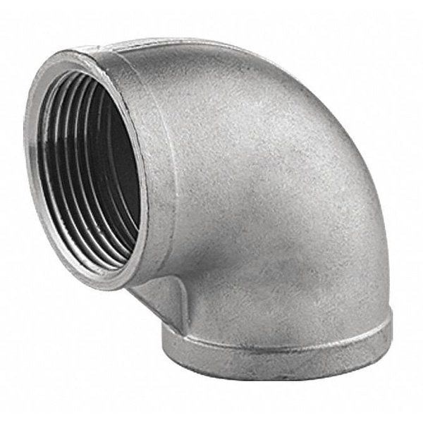 316 Stainless Steel 90 Elbow, 1/2 in x 1/2 in Fitting Pipe Size, Female NPT x Female NPT