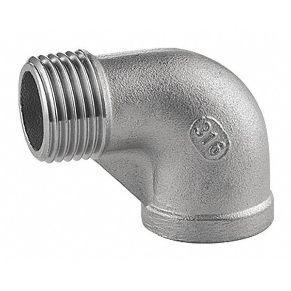 304 Stainless Steel 90 Street Elbow, 1/2 in x 1/2 in Fitting Pipe Size, Male NPT x Female NPT