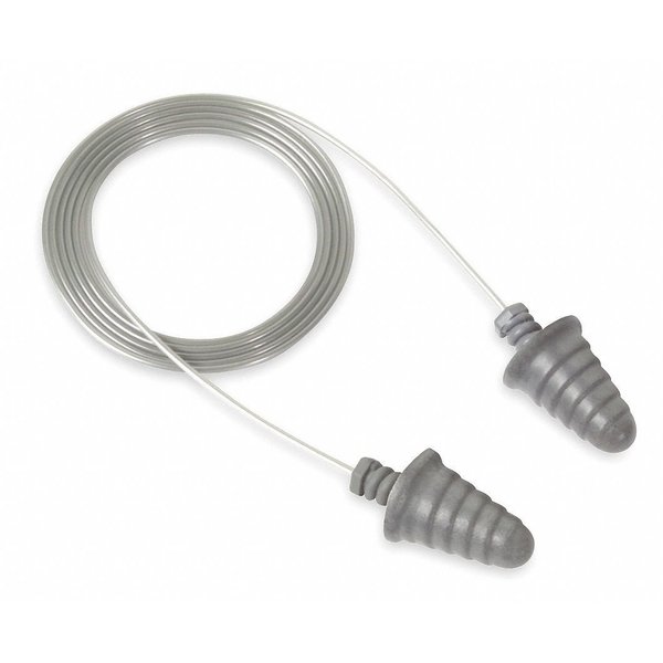 E-A-R Skull Screws, Reusable Corded Earplugs, Cone Shape, Silver, 32 dB NRR, Med, 120 Pairs/Box