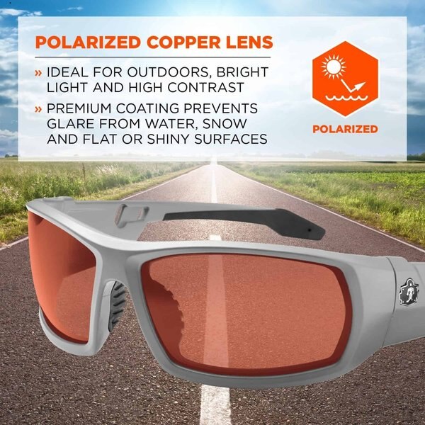 Polarized Safety Glasses, Copper Scratch-Resistant