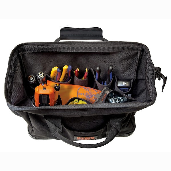 Wide-Mouth Tool Bag, Cordura(R) Fabric, Polypropylene (Bottom), Black