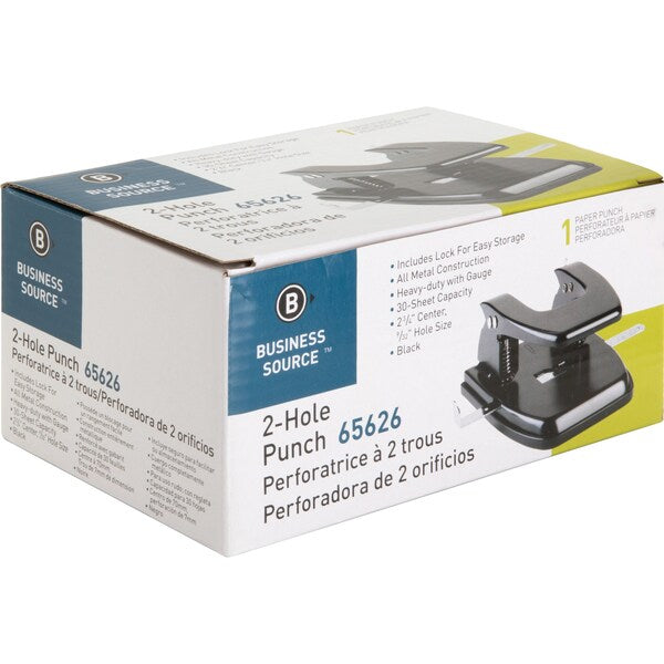 Punch, 2-Hole, 30Sh, Bk