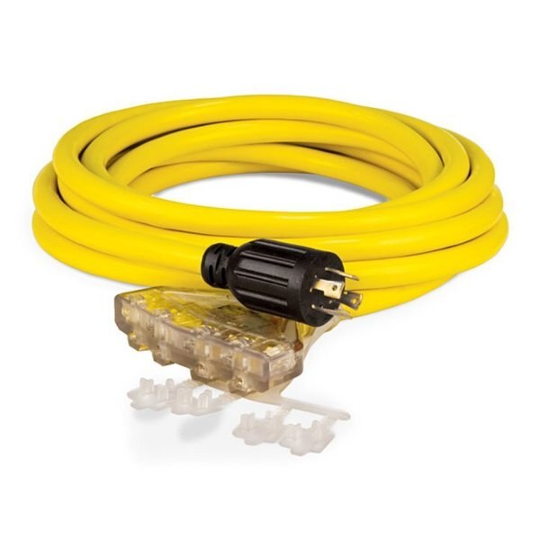 Generator Power Cord, Cord 25 ft., Plastic
