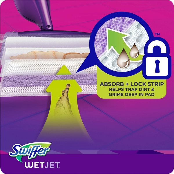 11.3 in x 5.4 in Refill WetJet Pad, White, Cotton, PK24