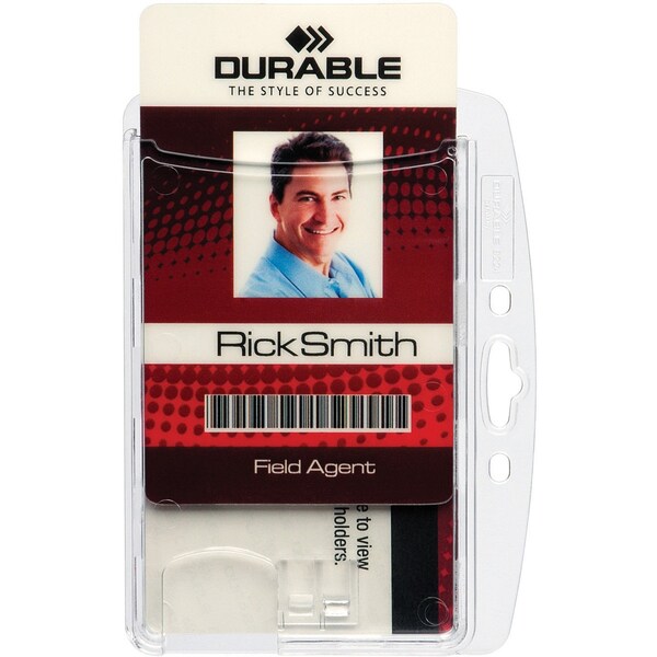 ID Badge Holder, Dual, Shell Style, PK10