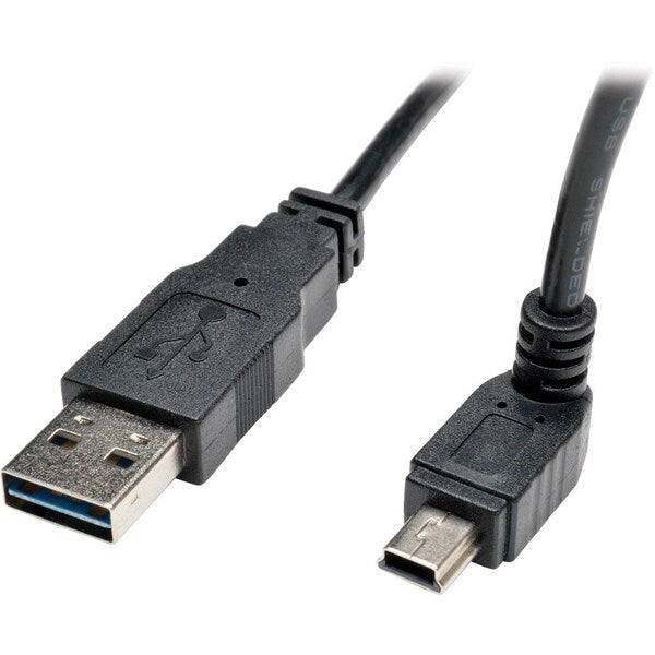 USB Reversible 2.0 Cable, Up A, Mini B, 6ft