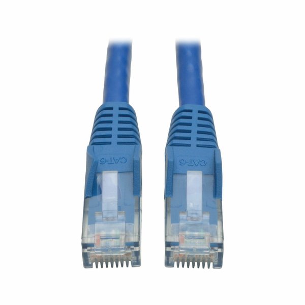 Cat6 Cable, Snagless, Molded, M/M, Blue, 10ft