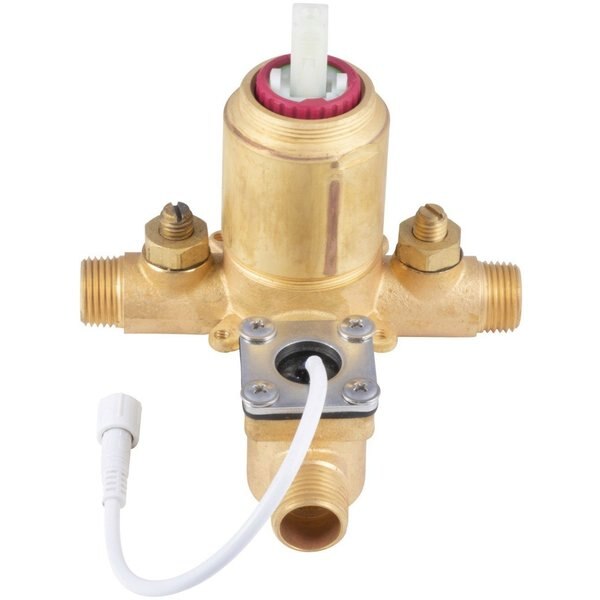 Led Trutemp Pressure Balance Valve W/Brushed-Nickel Trim Kit, Mounting Type: Wall
