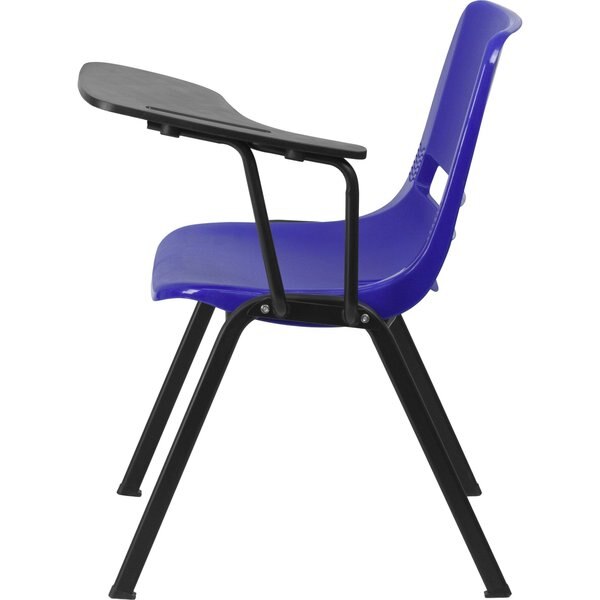 Tablet Arm Chair, Left Hand Flip-Up, Blu, 21