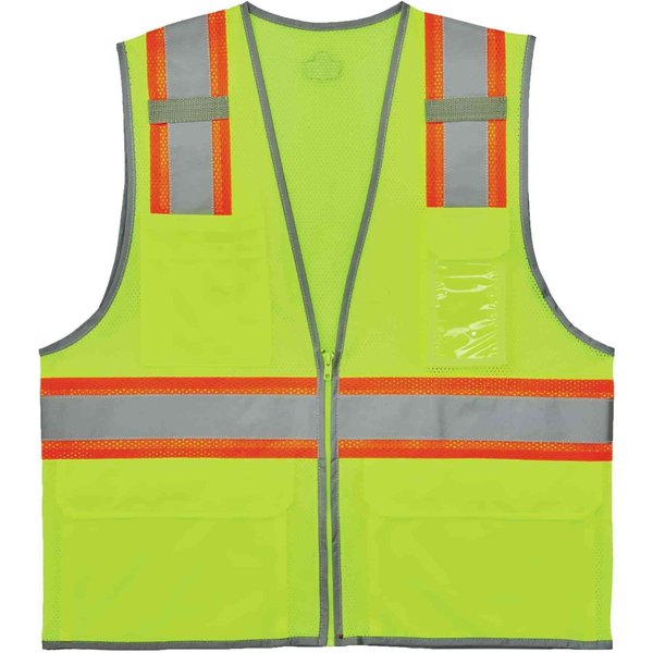 Two Tone Mesh Safety Vest, Lime, 2XL/3XL